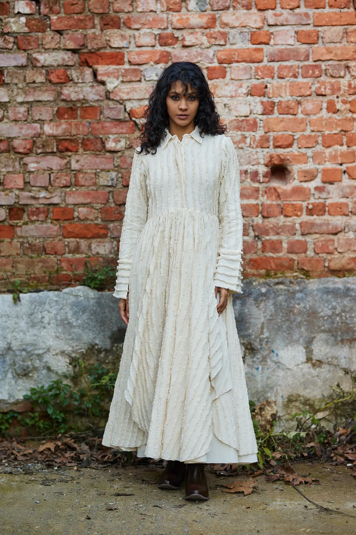 Textured Elegance Maxi Dress