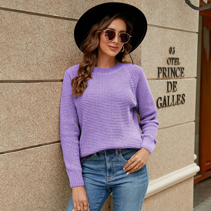 Textured Knit Chenille Pullover
