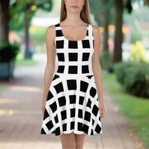 Timeless Charm Classic Fashion Design Skater Dress, lioness-love