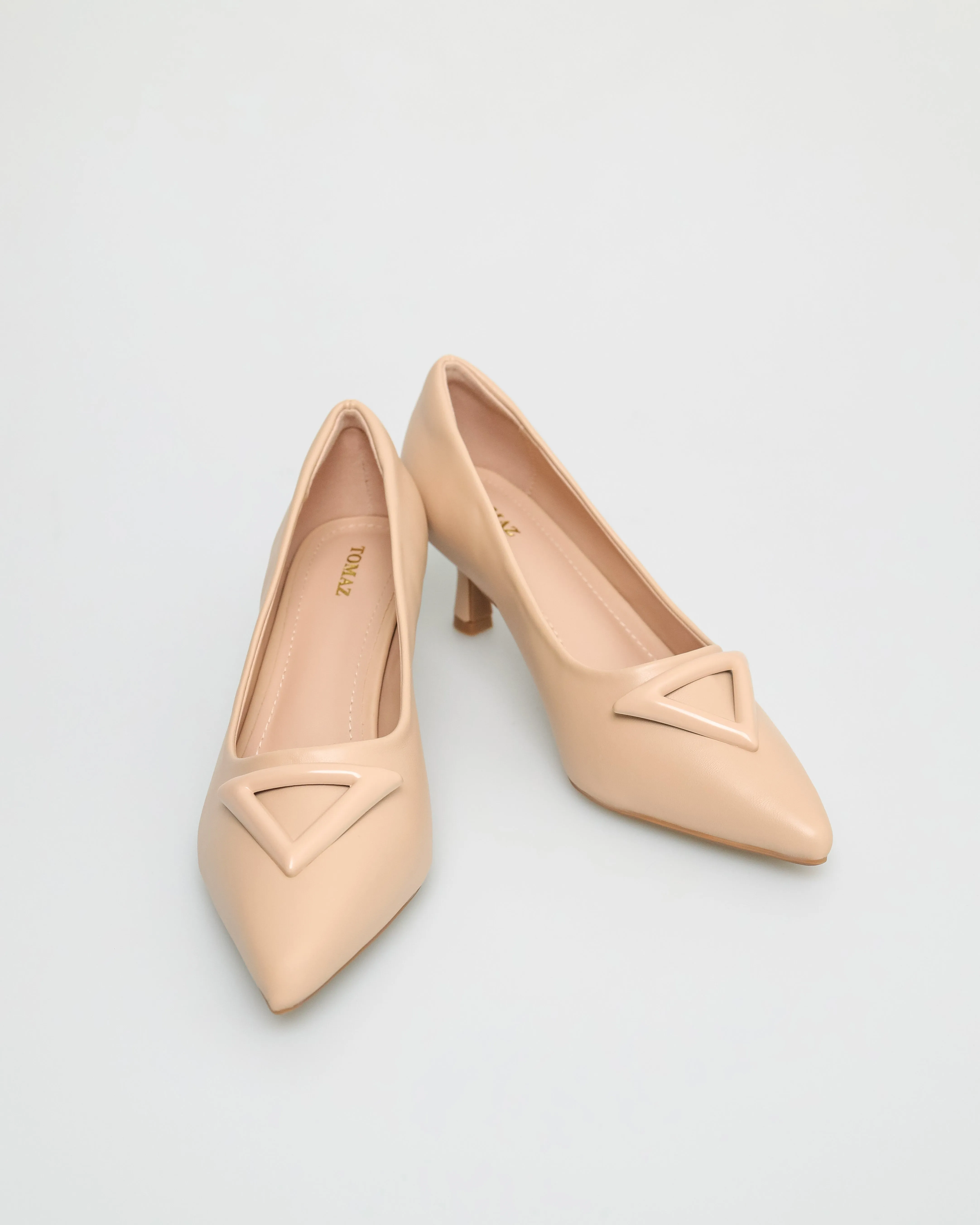 Tomaz FL052 Ladies Triangle Gem Kitten Heels
