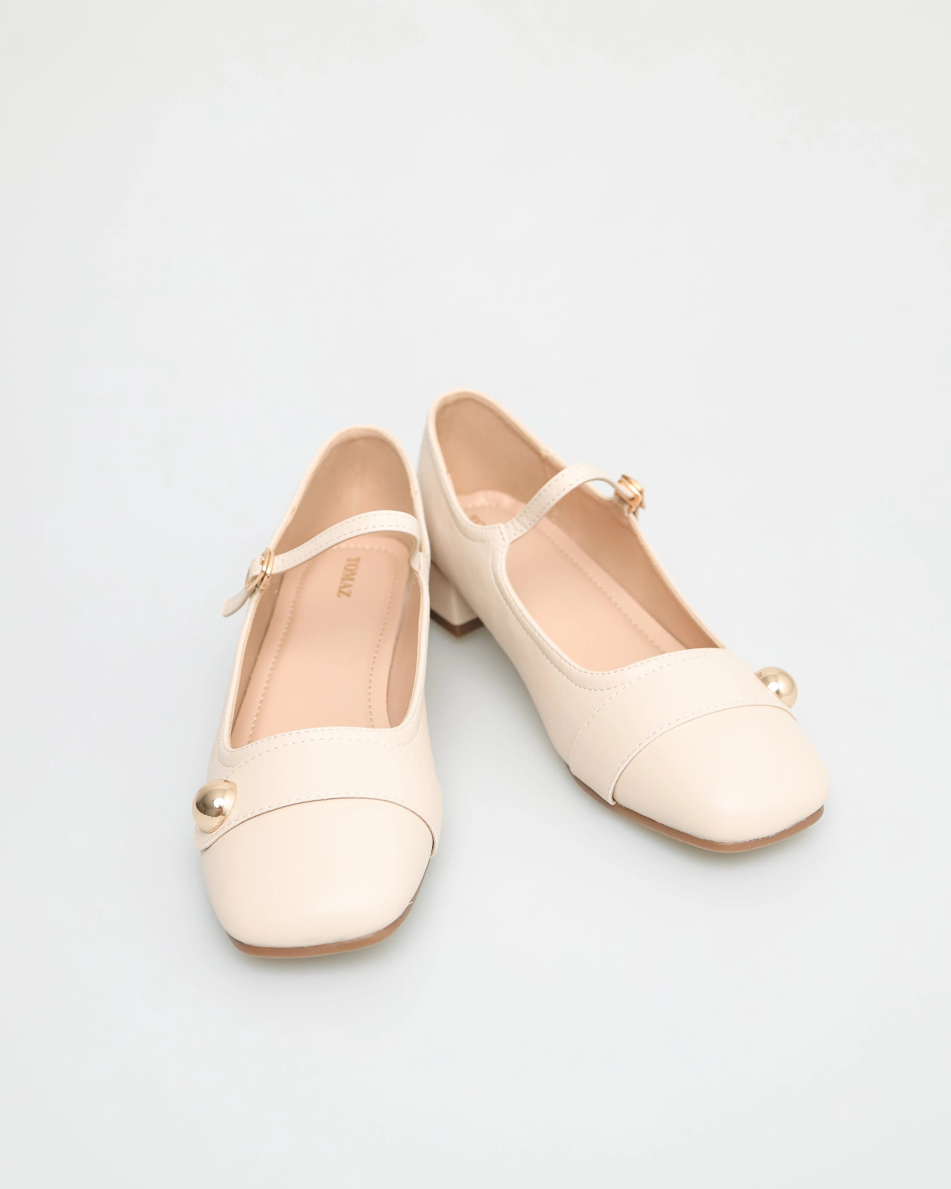 Tomaz NN212 Ladies Button Mary Janes Low Heels