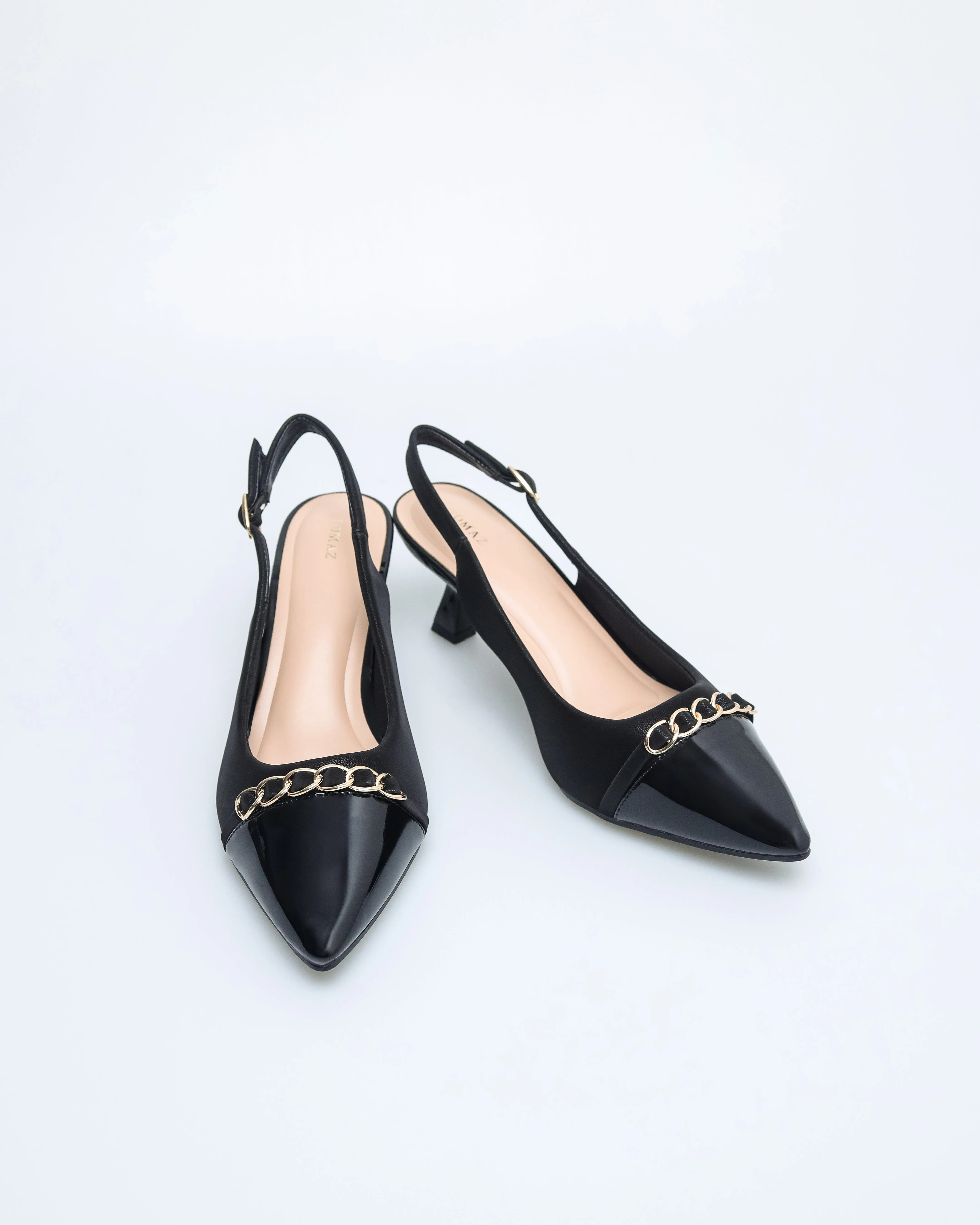 Tomaz NN386 Ladies Pointy Chain Heels