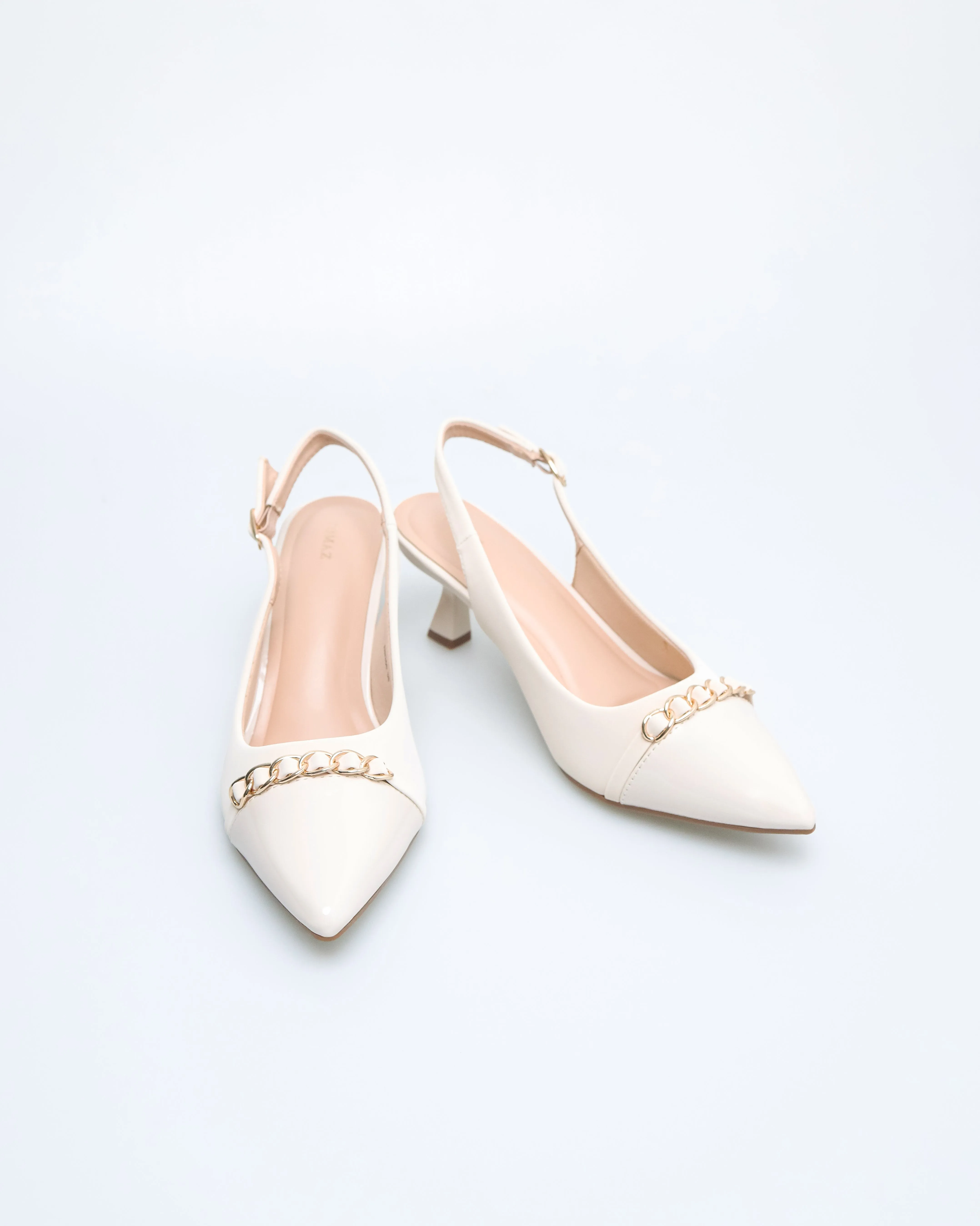 Tomaz NN386 Ladies Pointy Chain Heels