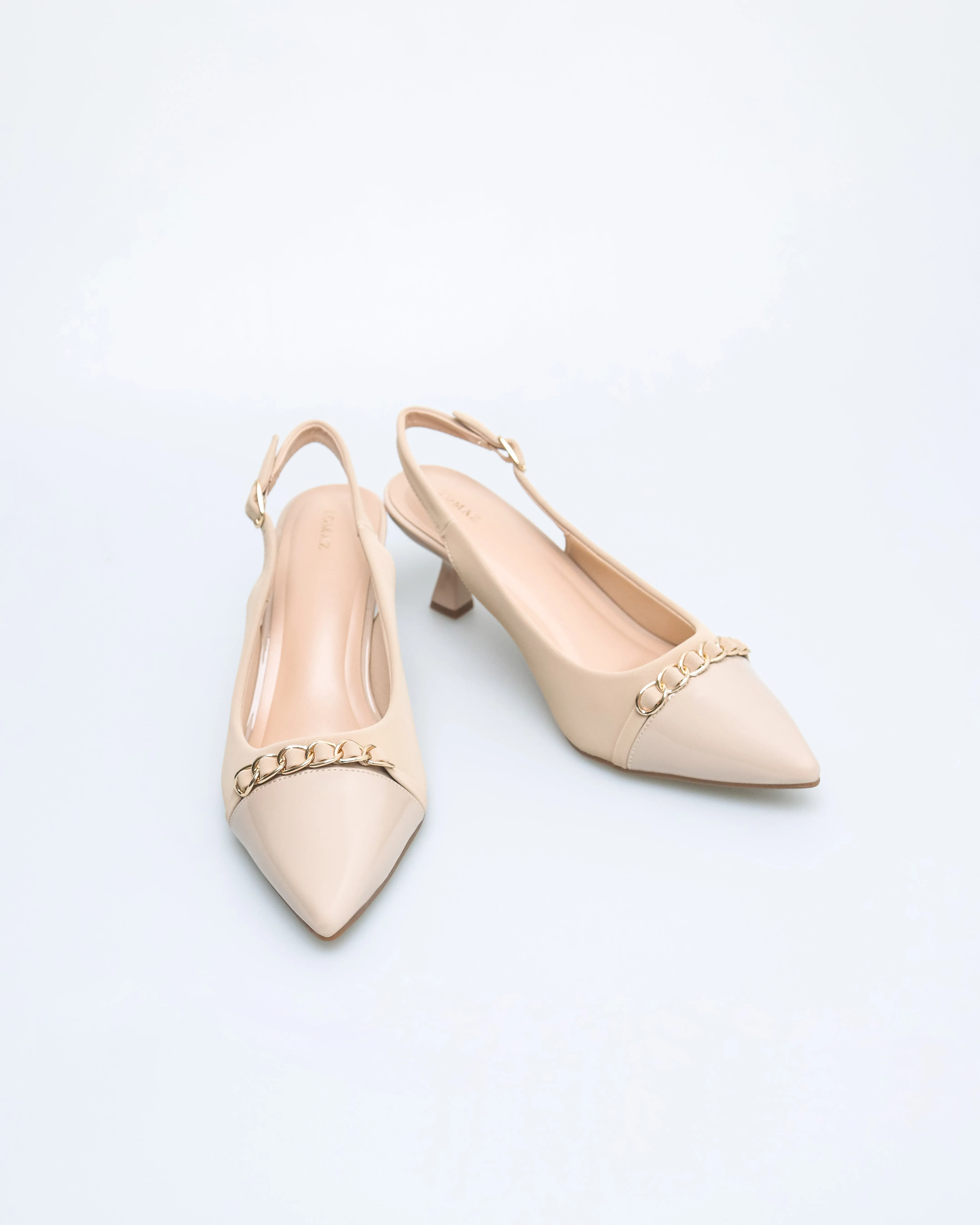 Tomaz NN386 Ladies Pointy Chain Heels