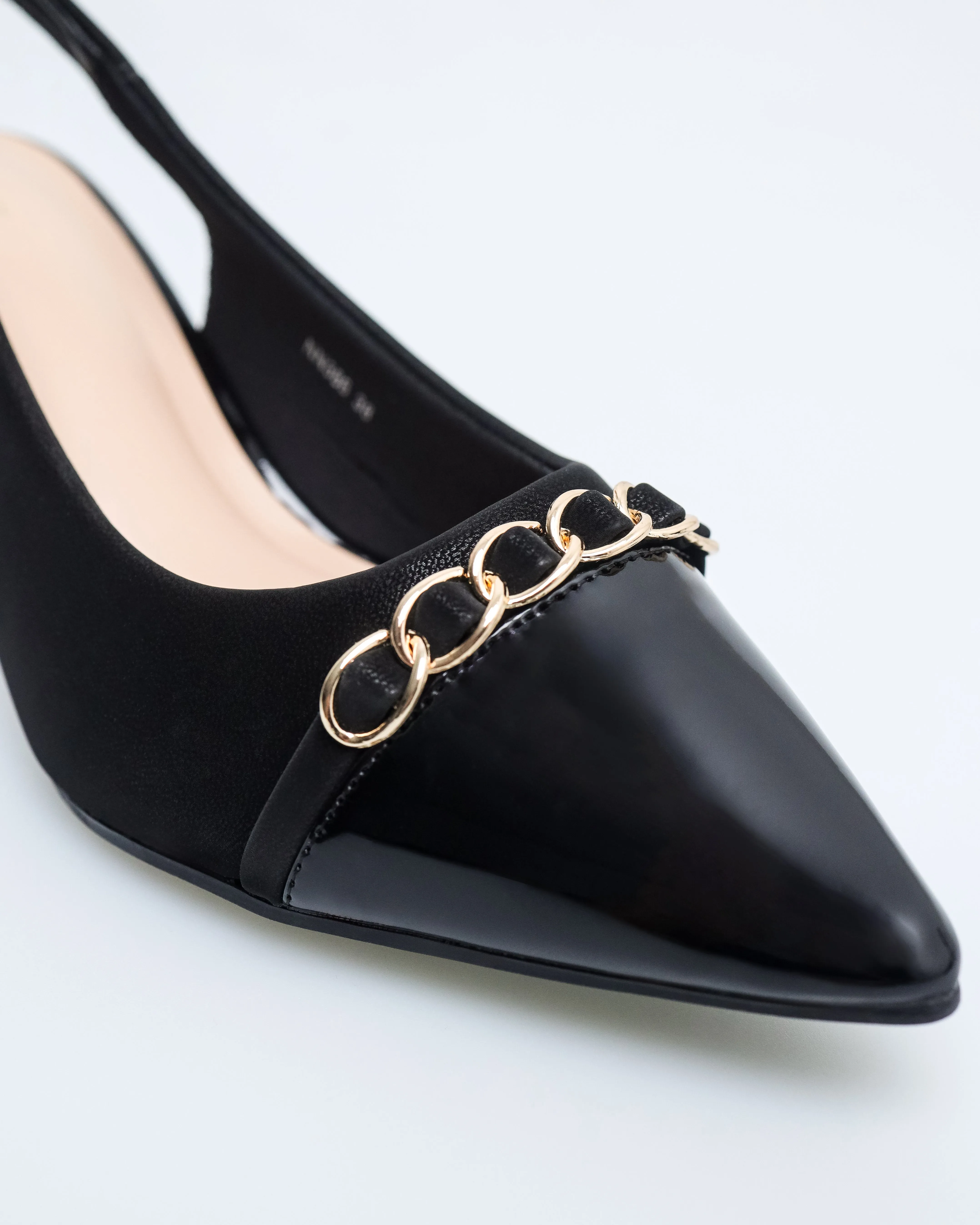 Tomaz NN386 Ladies Pointy Chain Heels