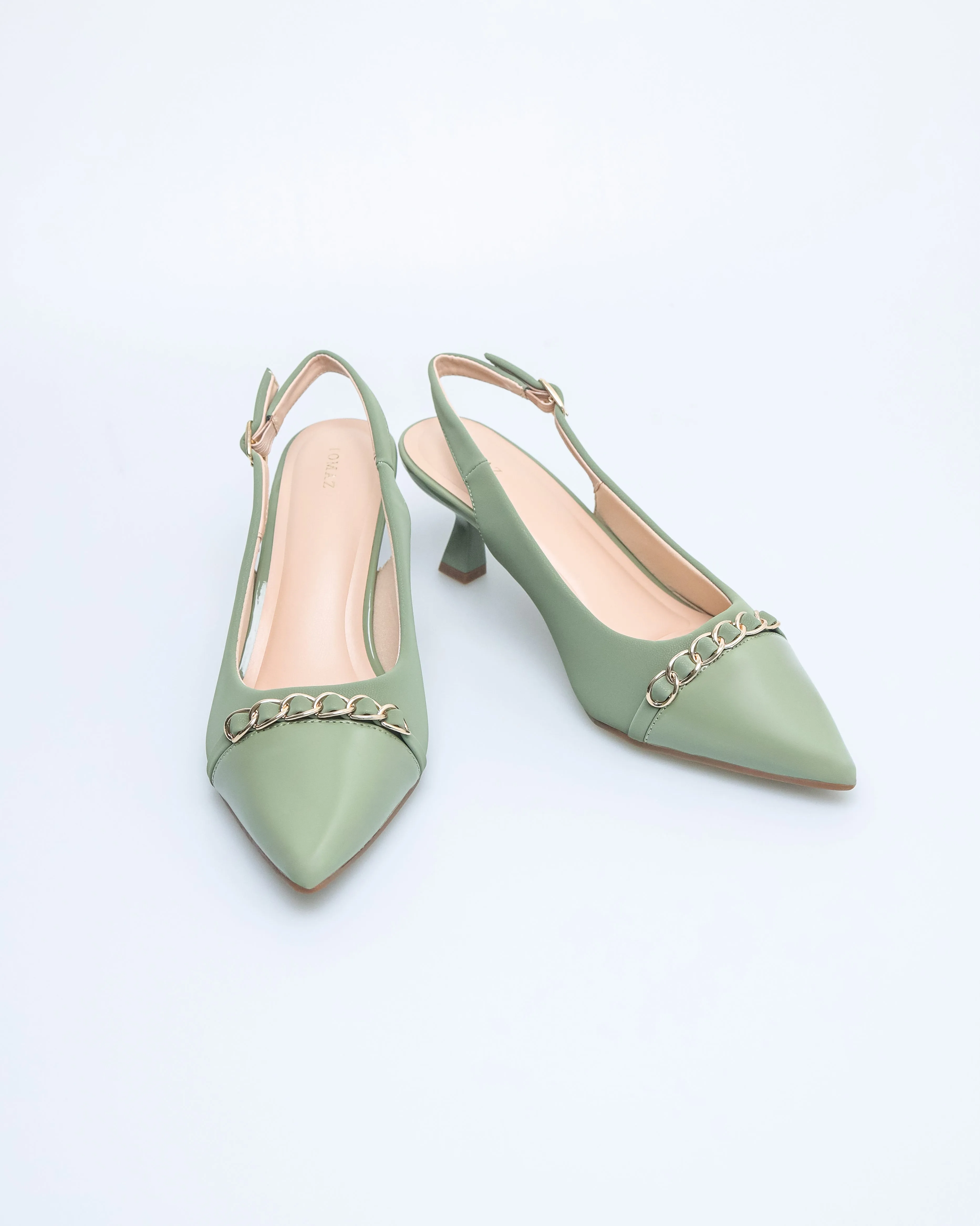 Tomaz NN386 Ladies Pointy Chain Heels