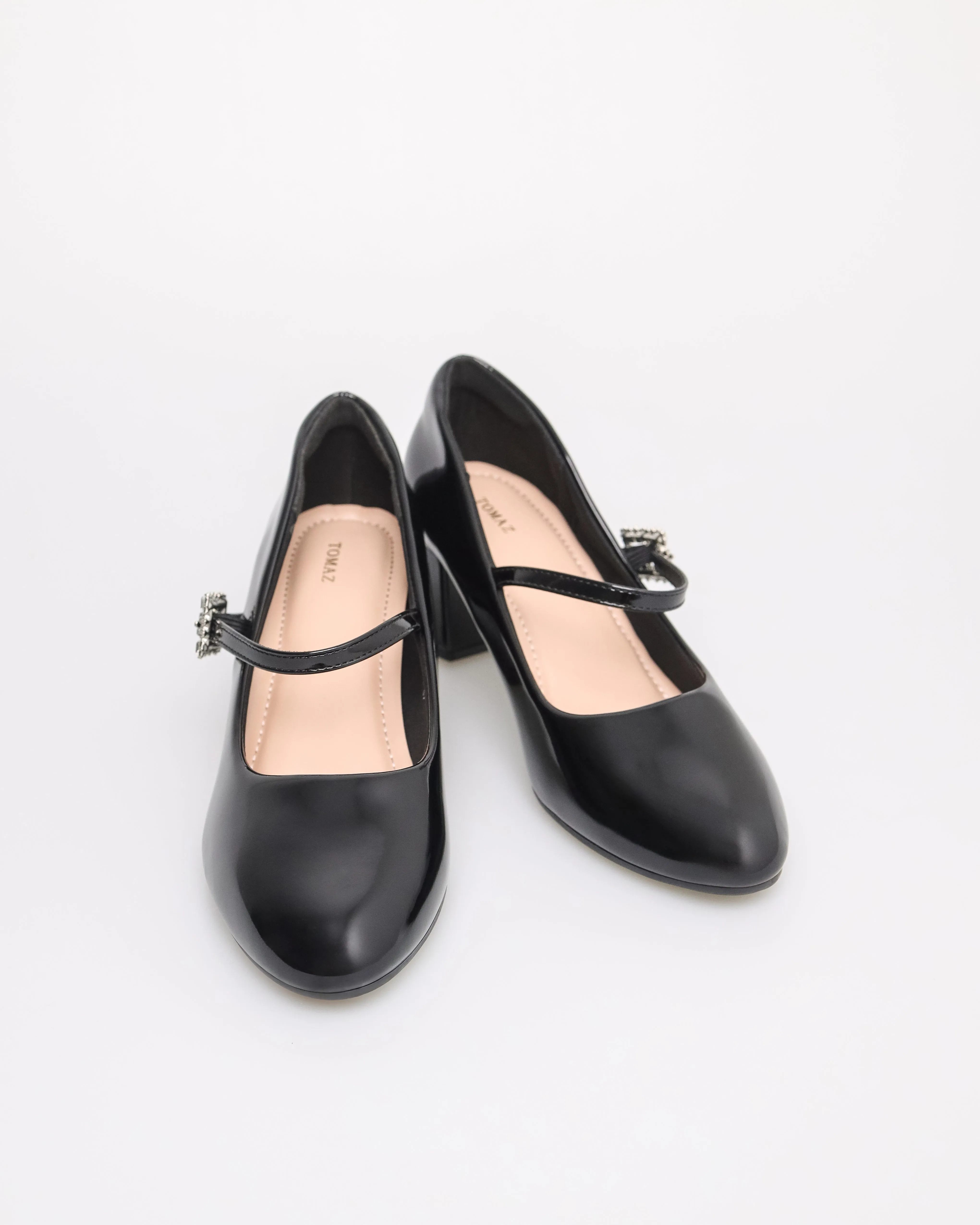 Tomaz NN442 Ladies Ballerina Crystal Buckle Heels