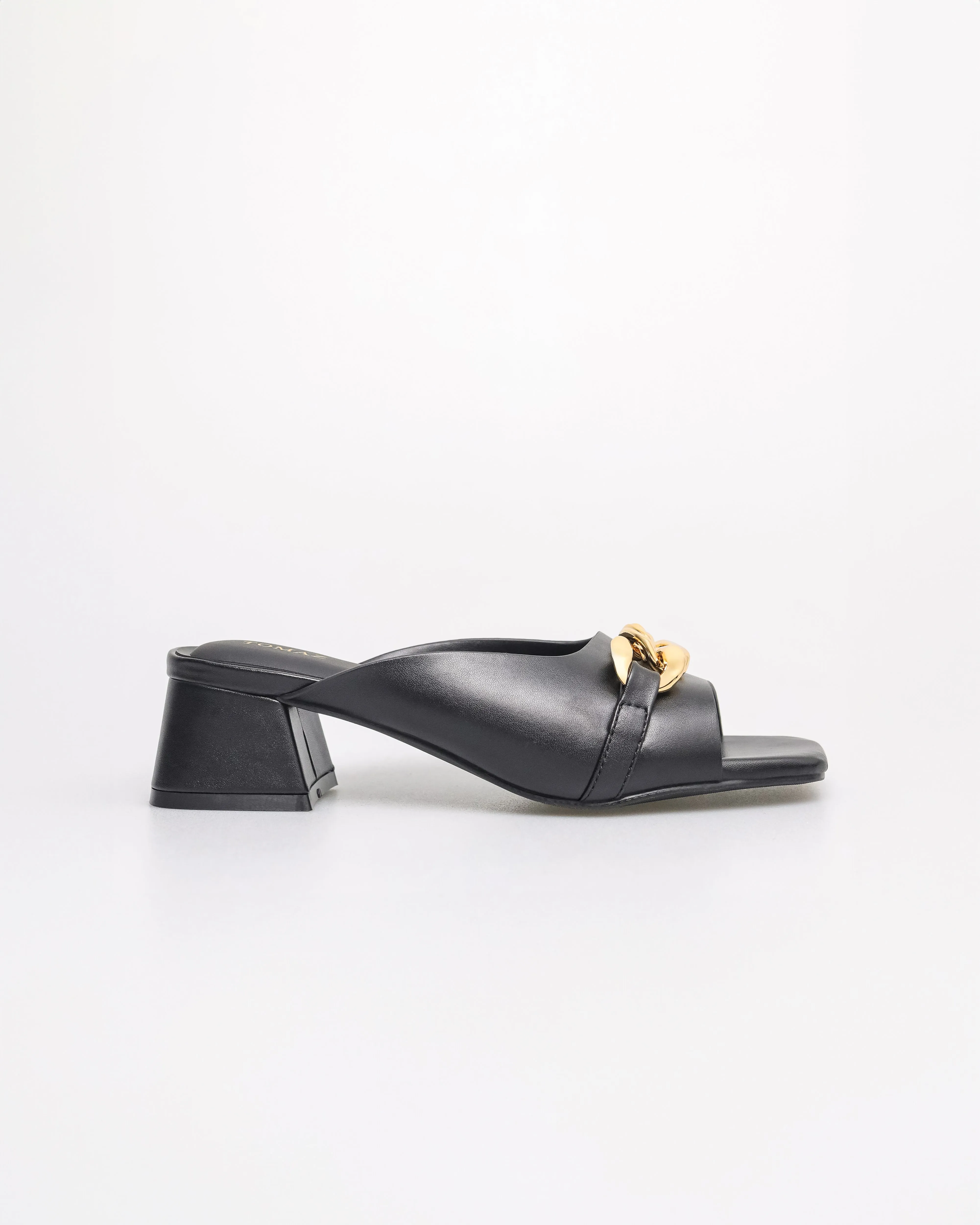 Tomaz YX179 Ladies Gold Buckle Heels