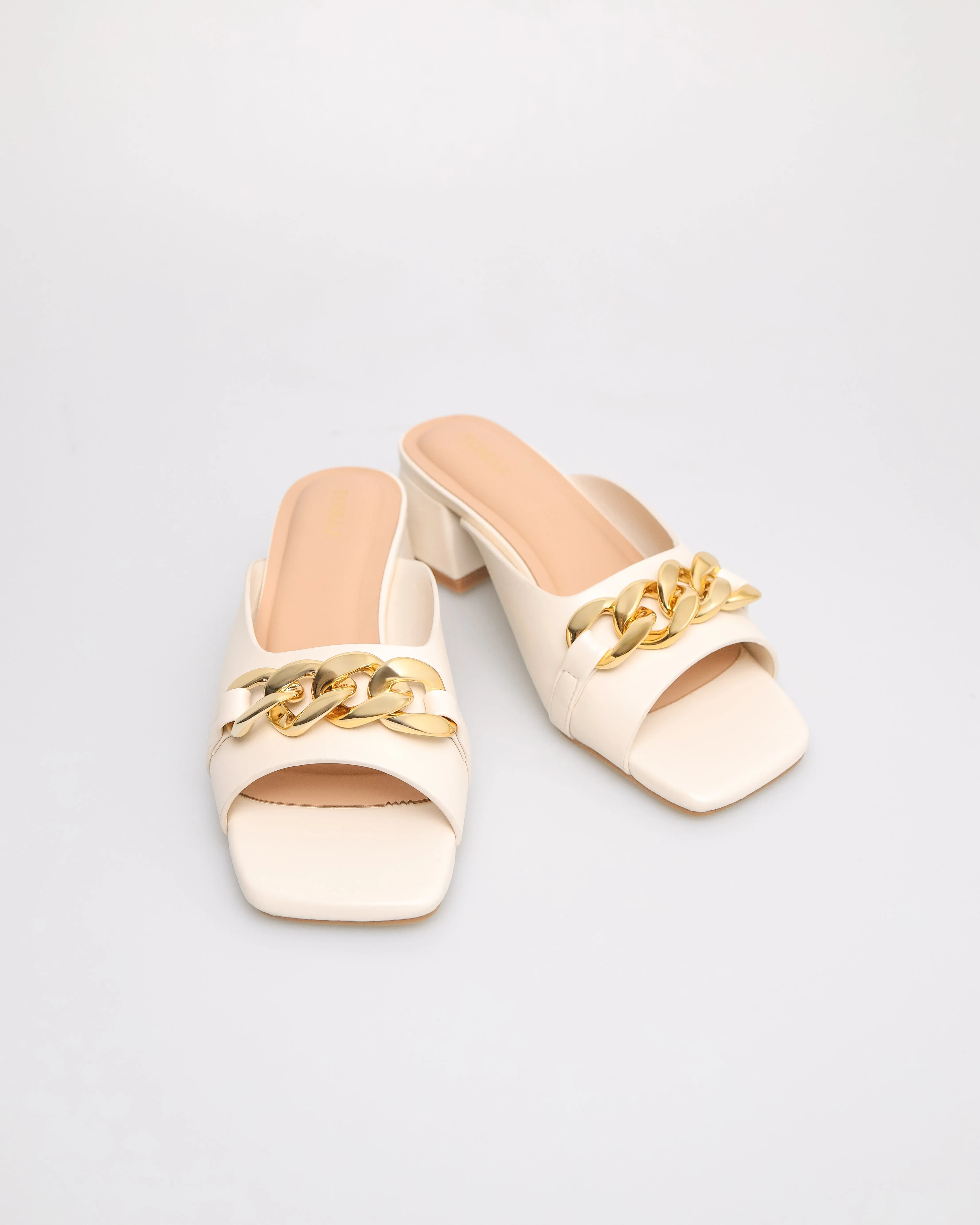 Tomaz YX179 Ladies Gold Buckle Heels