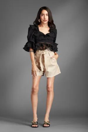 Too Fly High Waist Vegan Leather Shorts