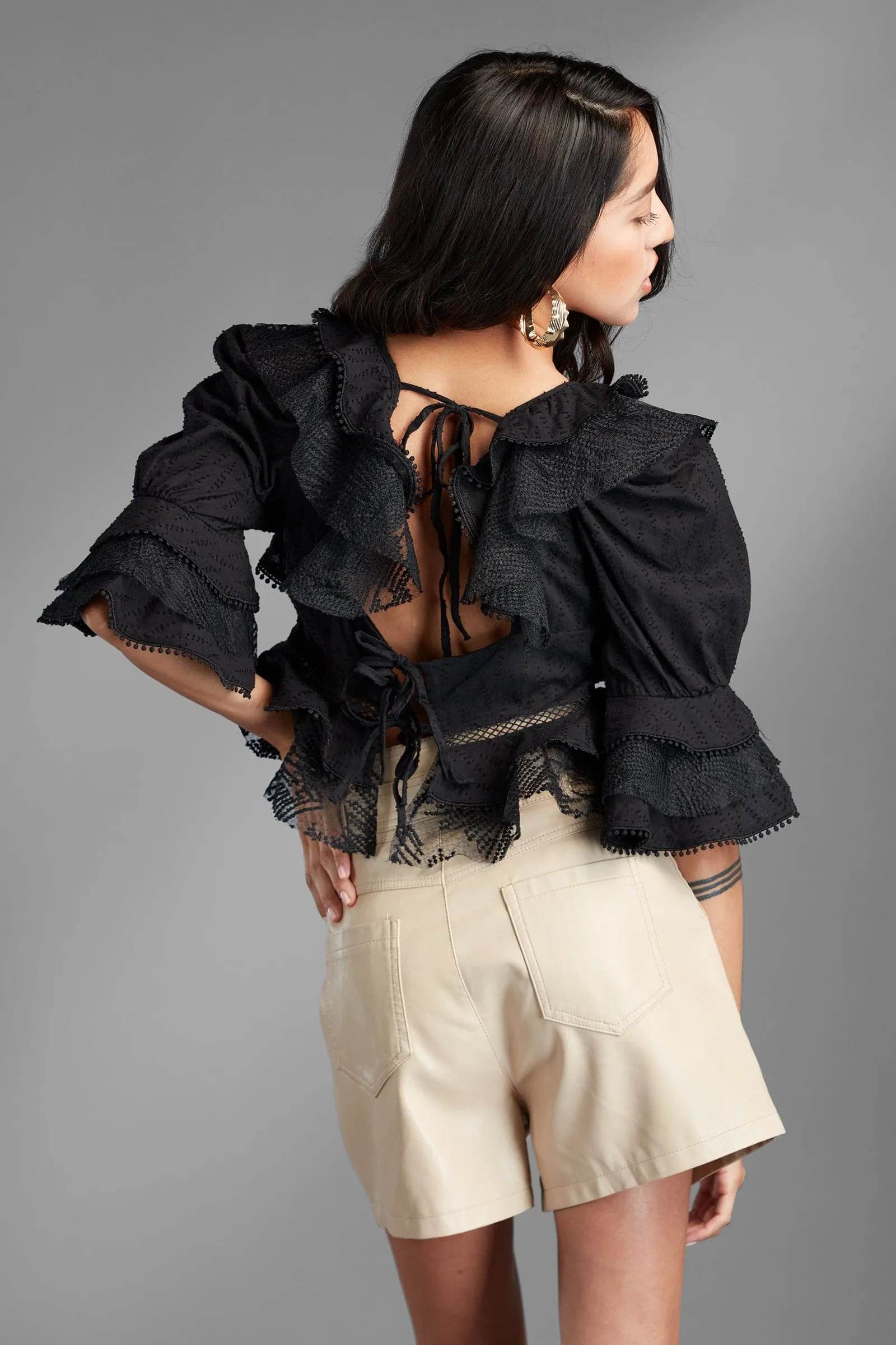Too Fly High Waist Vegan Leather Shorts