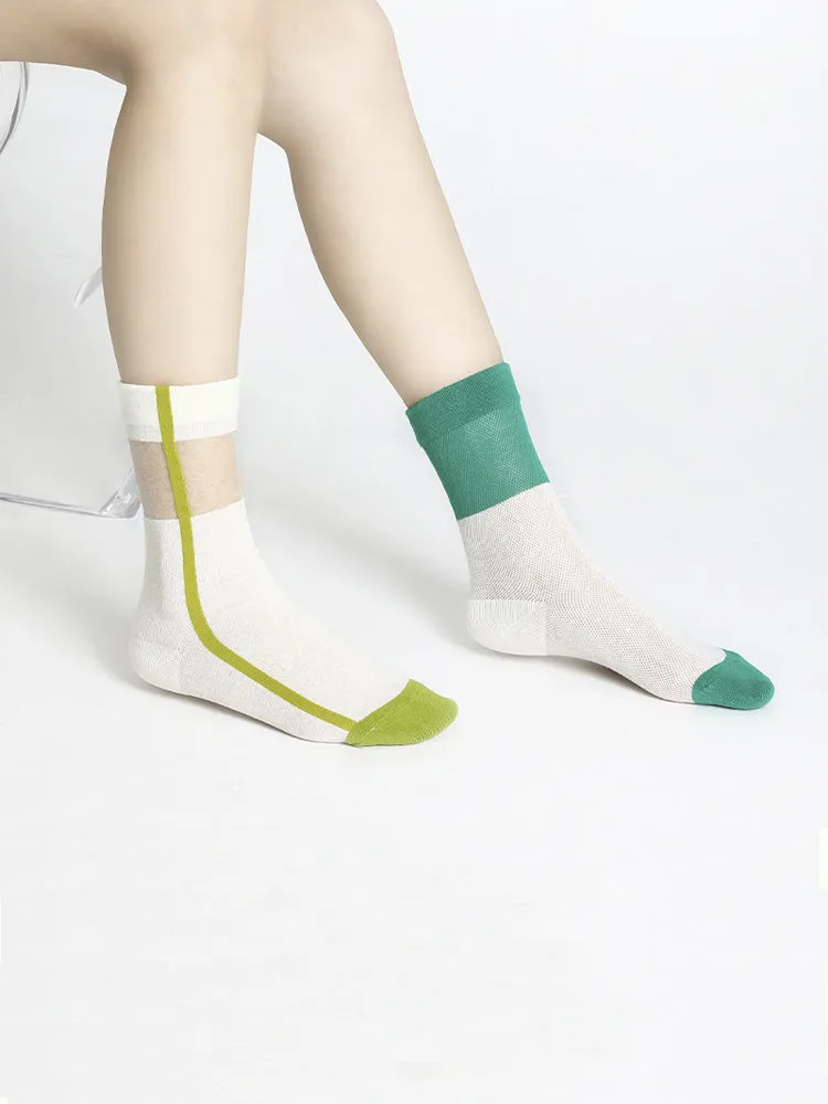 Ultra-Thin Sheer Crystal Glass Silk Socks