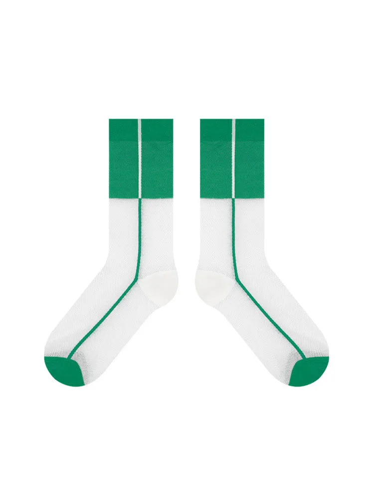 Ultra-Thin Sheer Crystal Glass Silk Socks