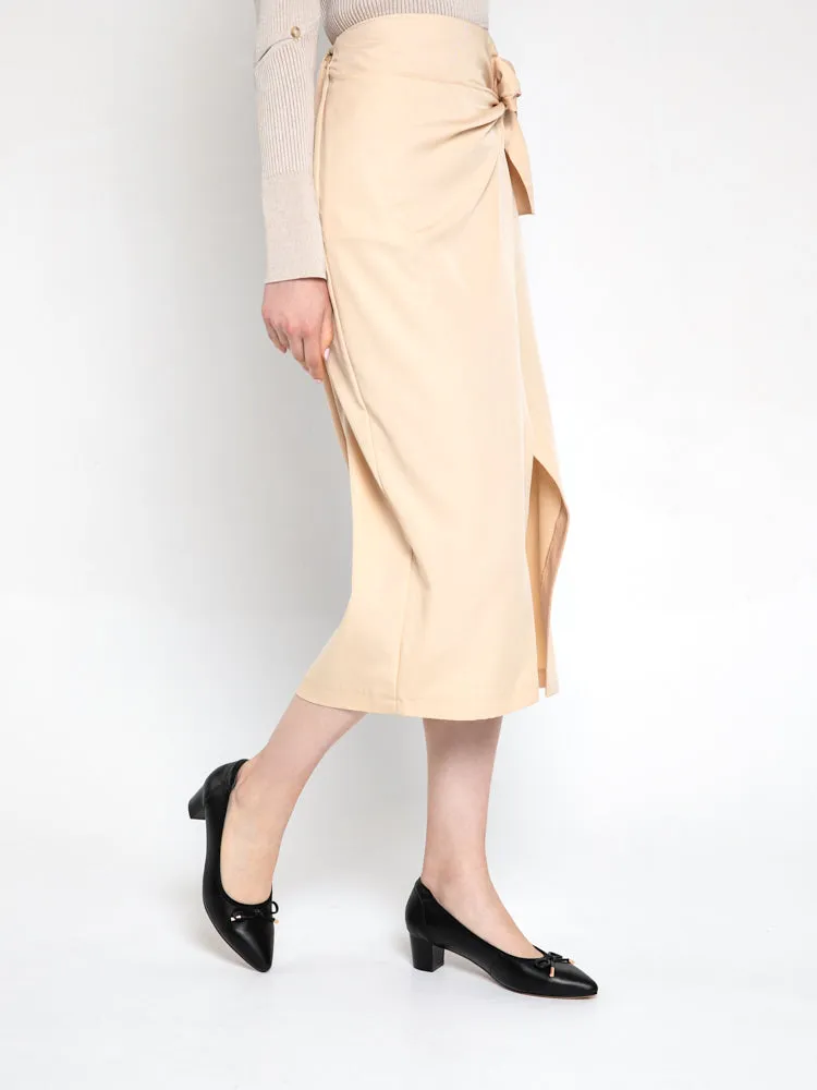 Una Ribbon Low Block Heels