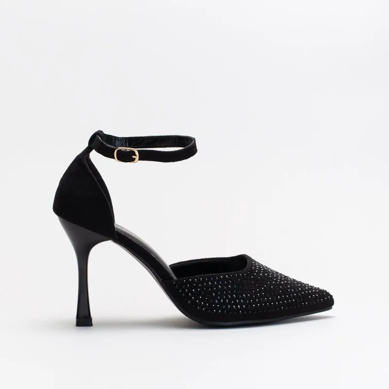 Unreal Women Diamante Ankle Strap Court _ 148311