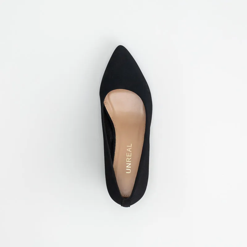 Unreal Women Pointy Block Heel With Gold Inset _ 147054
