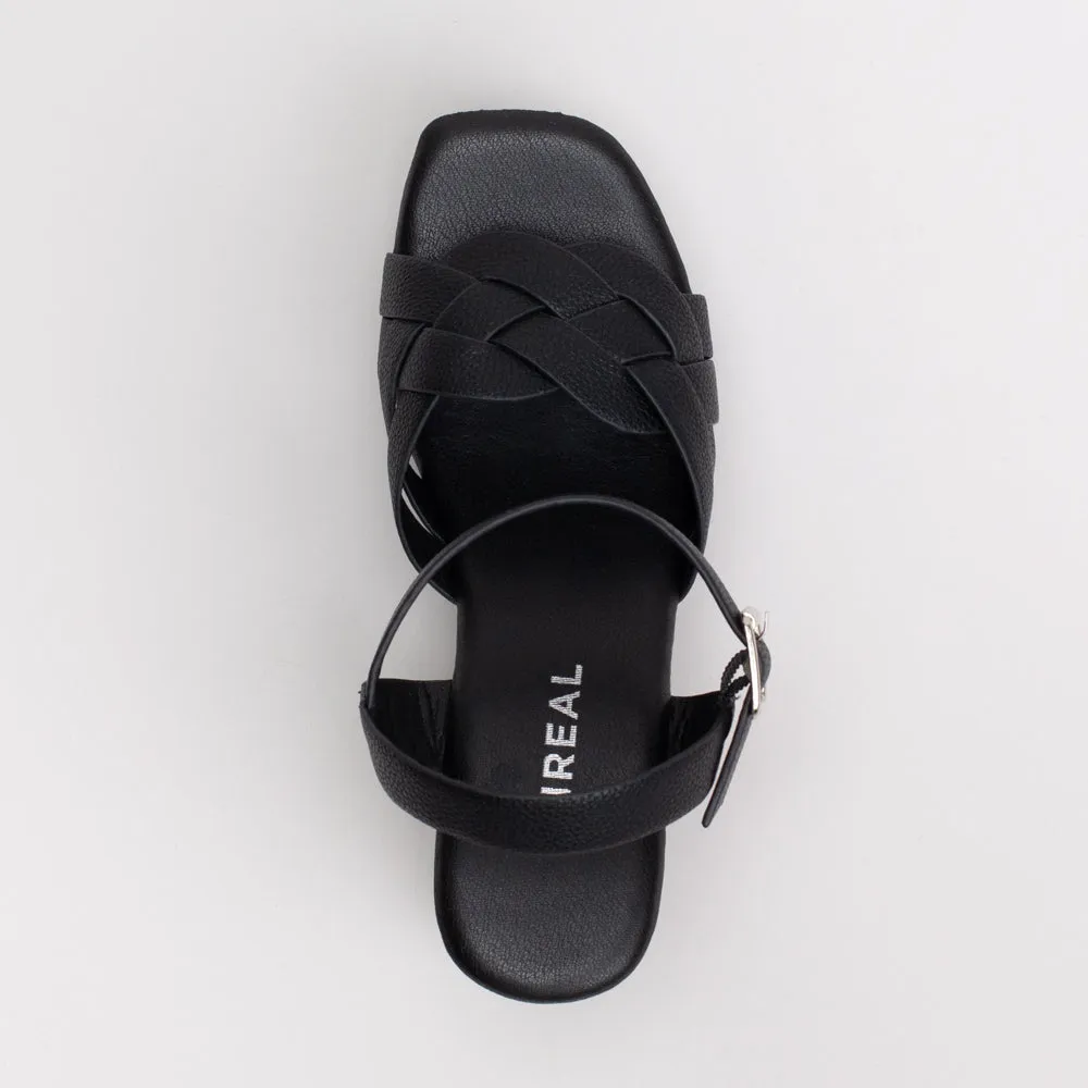 Unreal Women Wood-Look Platform Sandal _ 155576
