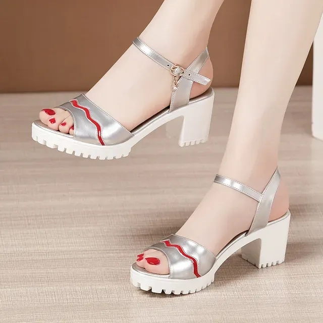 USS Shoes Olivia Women's Square Heels Sandals