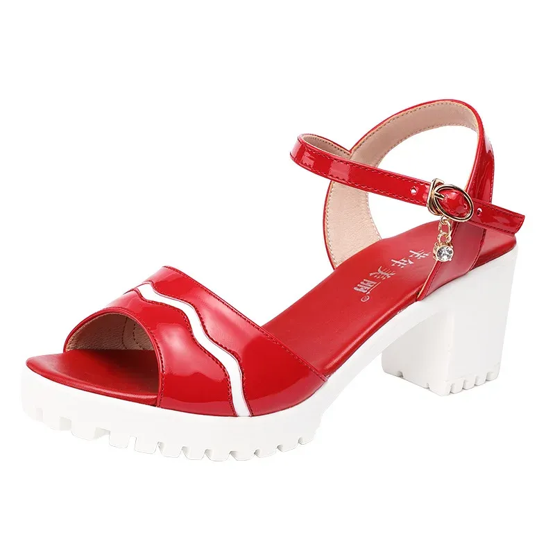 USS Shoes Olivia Women's Square Heels Sandals