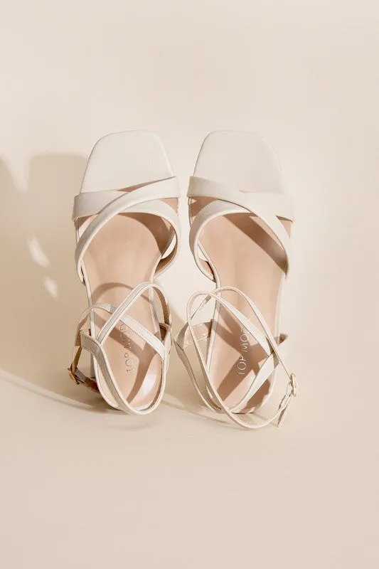 Valora Cross Detail Ankle Strap High Heel Platform Sandals