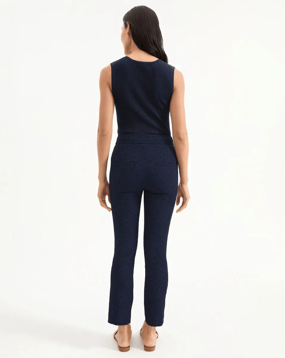Veronica Beard Dell Jacquard Pant in Navy