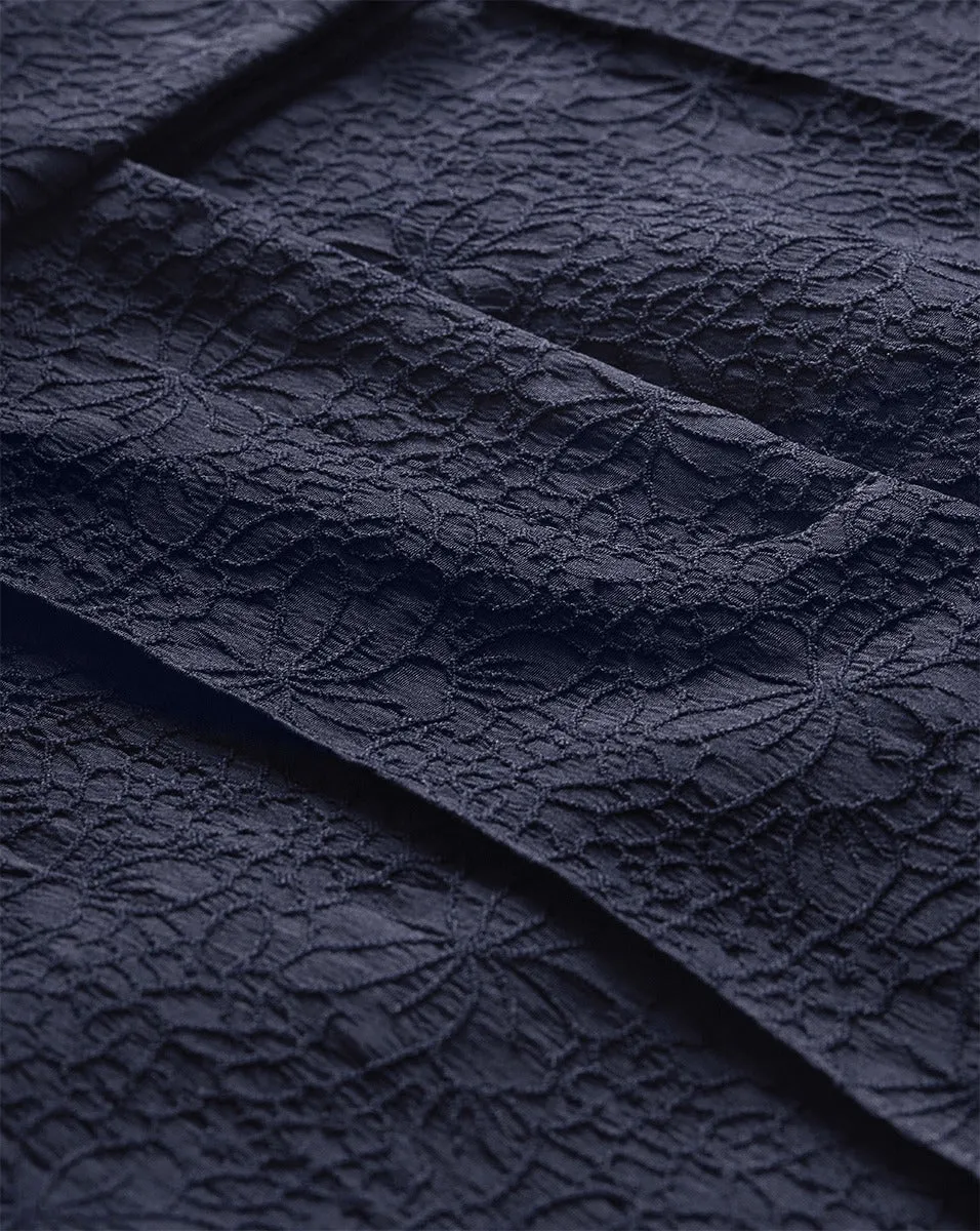 Veronica Beard Dell Jacquard Pant in Navy