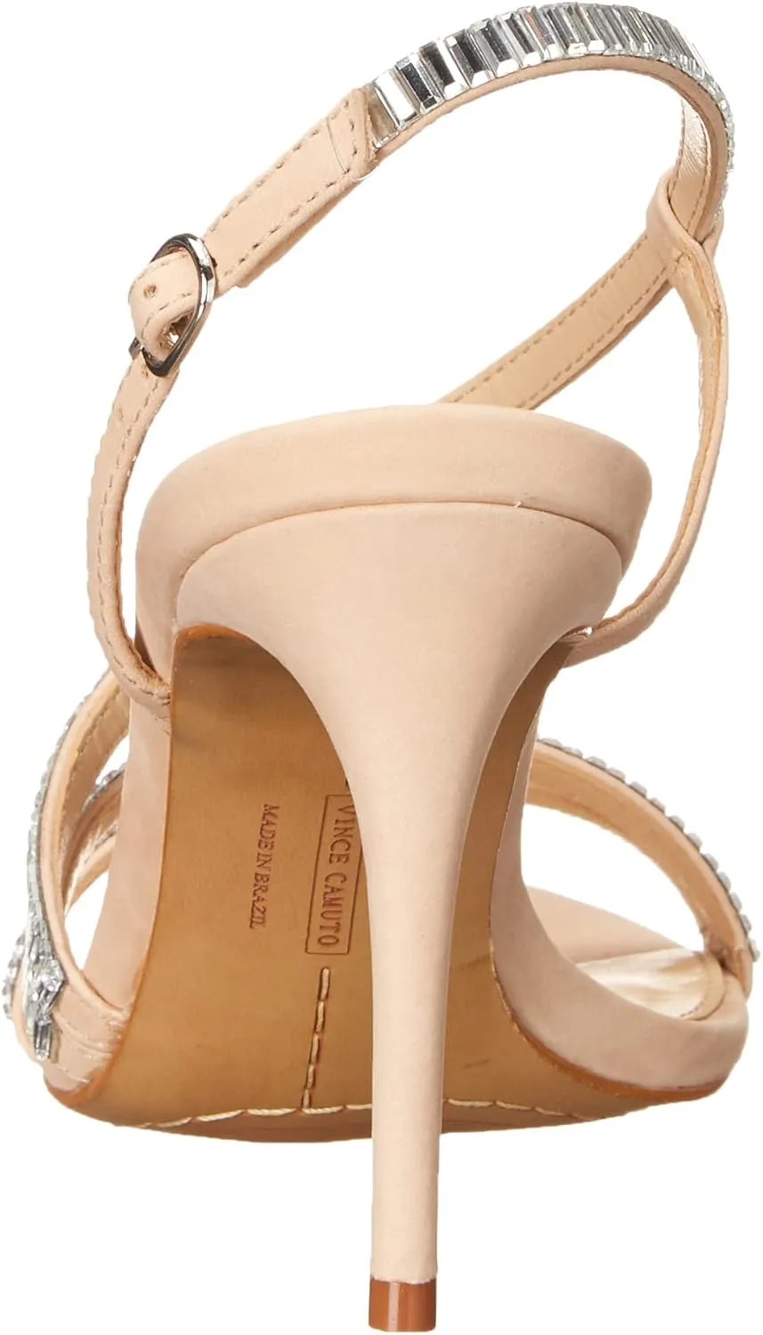 Vince Camuto Women's Footwear Antinie Crystal Strap High Heel Heeled Sandal