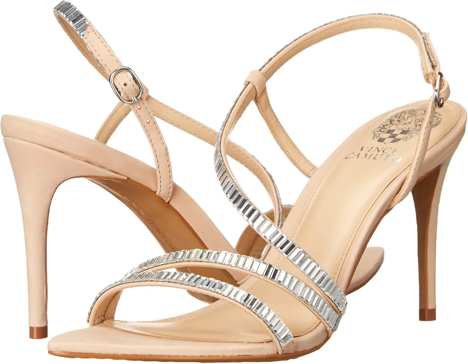 Vince Camuto Women's Footwear Antinie Crystal Strap High Heel Heeled Sandal