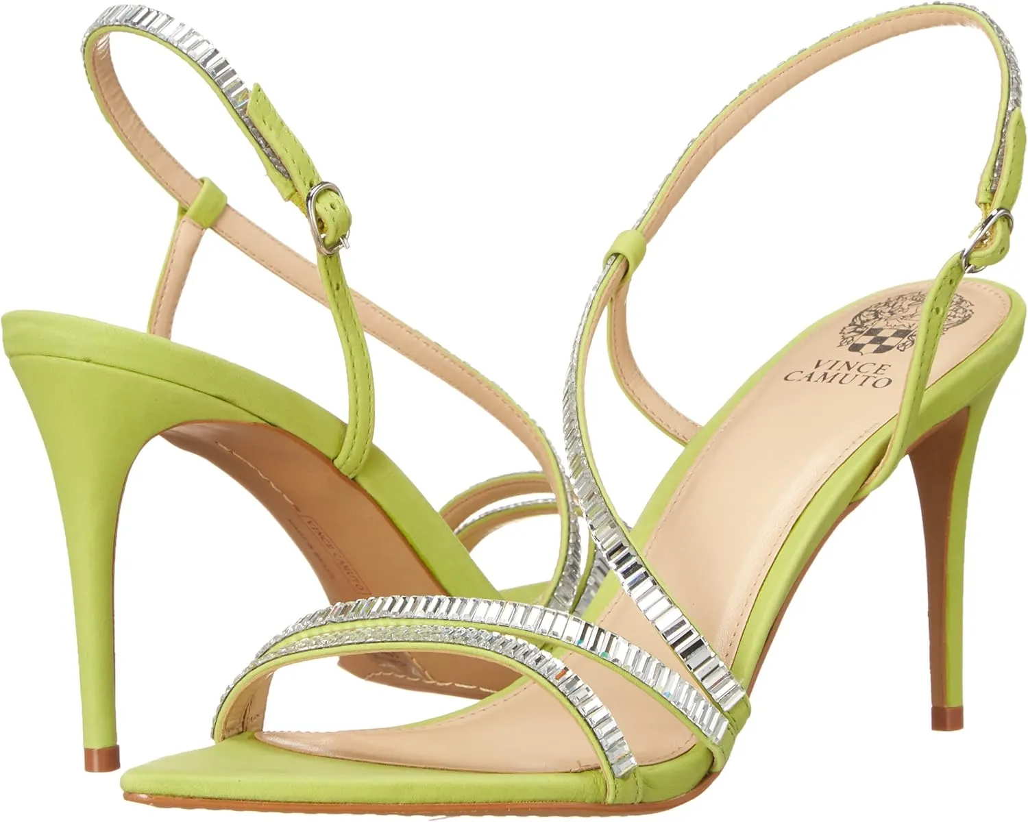 Vince Camuto Women's Footwear Antinie Crystal Strap High Heel Heeled Sandal