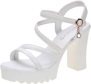 Women Heels Ankle Strap High Heel Sandals for Women Heels Women's High Heels Ankle Strap Stilettos Sandals