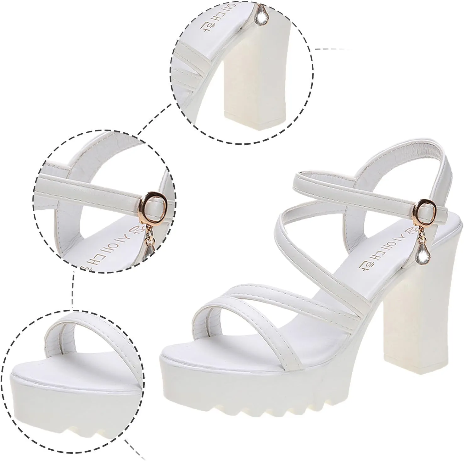 Women Heels Ankle Strap High Heel Sandals for Women Heels Women's High Heels Ankle Strap Stilettos Sandals
