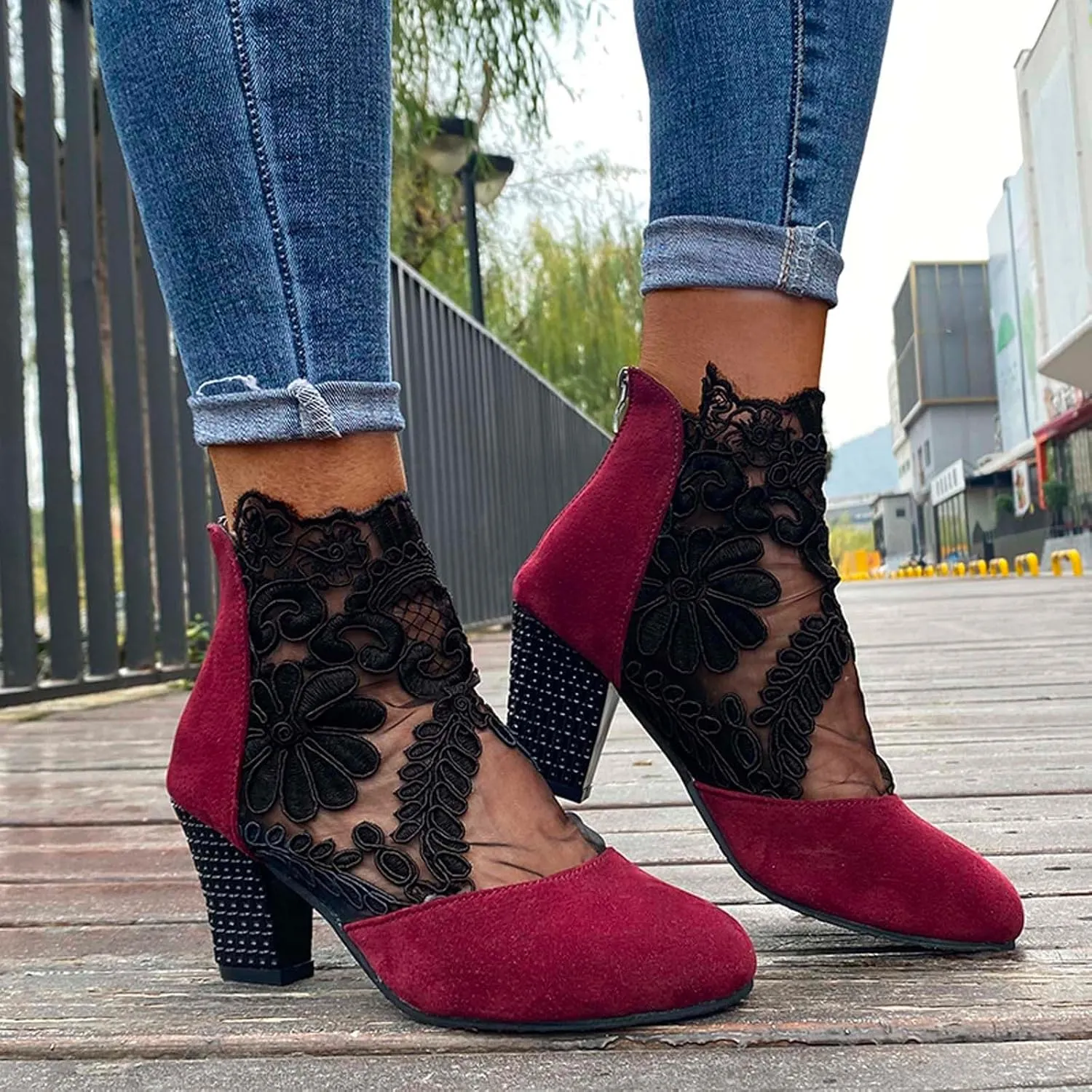 Women Heels Women's Open Toe Ankle Strap Chunky Heels Sandal Heels Women's High Heels Ankle Strap Stilettos Sandals
