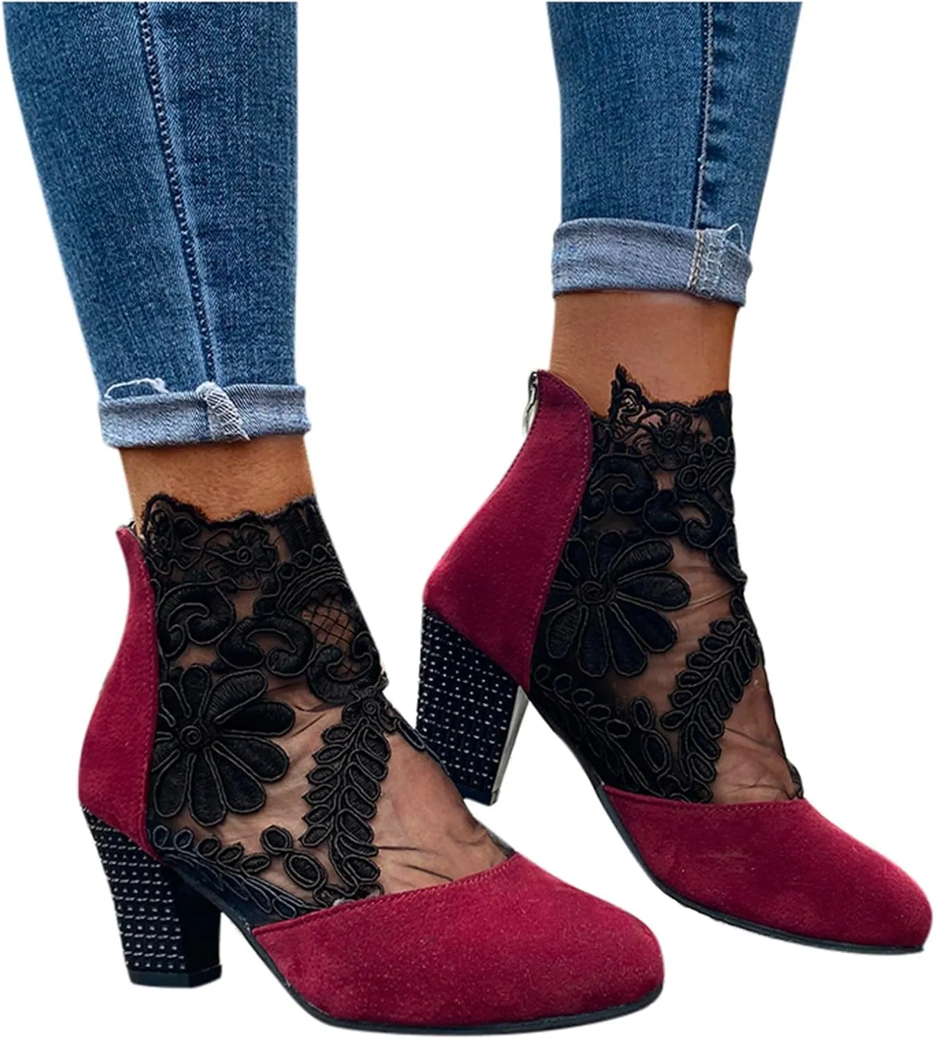 Women Heels Women's Open Toe Ankle Strap Chunky Heels Sandal Heels Women's High Heels Ankle Strap Stilettos Sandals