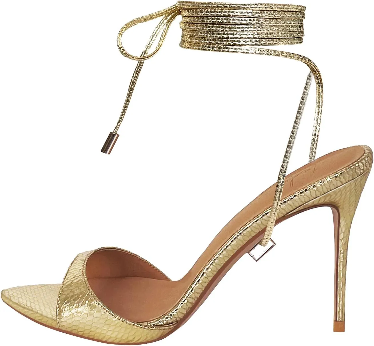 Women Mules High Heel Sandals Pointed Toe Lace Up Stilettos Heels Strappy Ladies Slippers Party Sandals Shoes