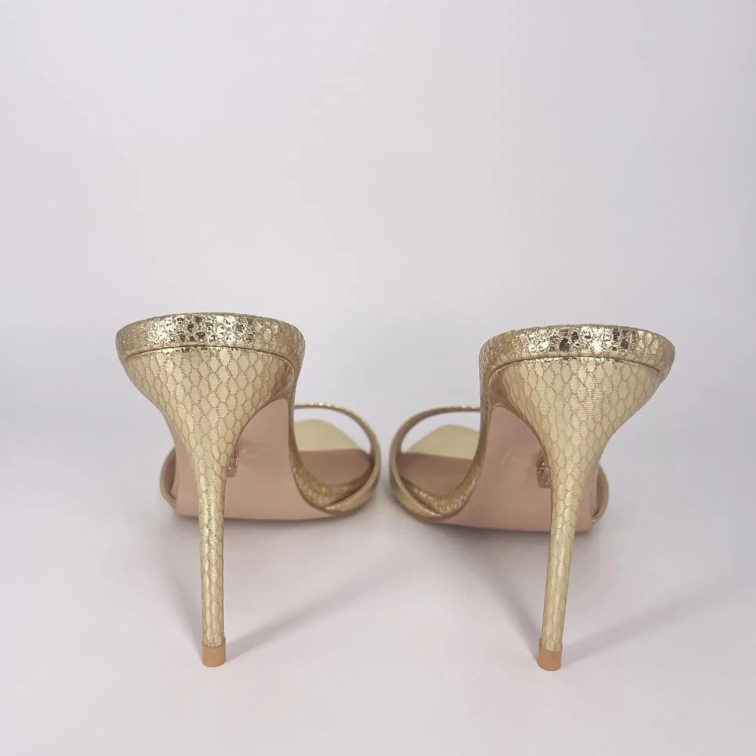 Women Mules High Heel Sandals Pointed Toe Lace Up Stilettos Heels Strappy Ladies Slippers Party Sandals Shoes