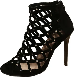 Women Shoes Fashionable Fish Mouth High Heels Stiletto Heel Hollow Sandals Back Zipper Women Sandals