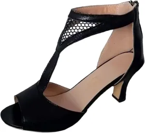 Women'S Chunky Low Heels Open Toe Heels Breathable Buckle Strap Shoes Sandals