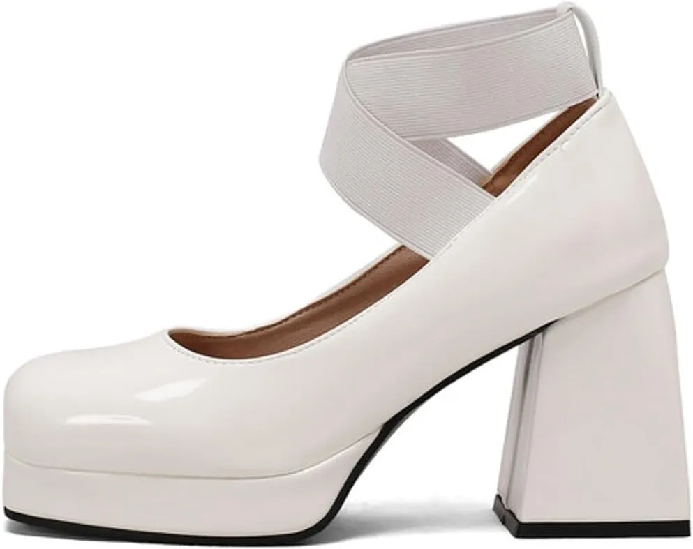 Women'S Chunky Low Heels Open Toe Heels Ladies Casual Shoes Chunky Heeled Elasticated Square Head High Heels Sandals