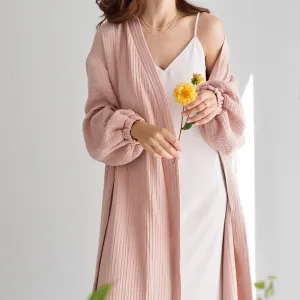 Women's Cotton Gauze Simple Casual Robe