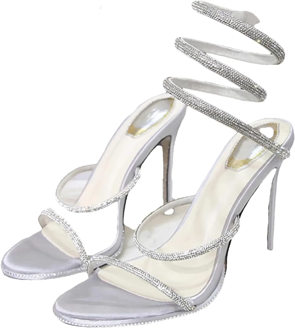 Women's Crystal Ankle Strap Sandals - Street Style Open Toe Party Heels