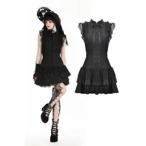 Women's Gothic Cheongsam Collar Ruffled Homecoming Dress