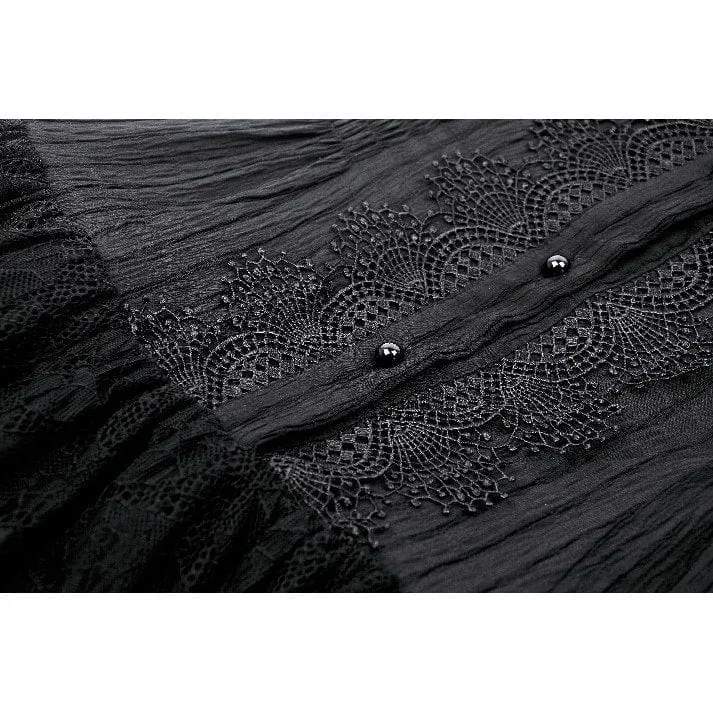 Women's Gothic Cheongsam Collar Ruffled Homecoming Dress