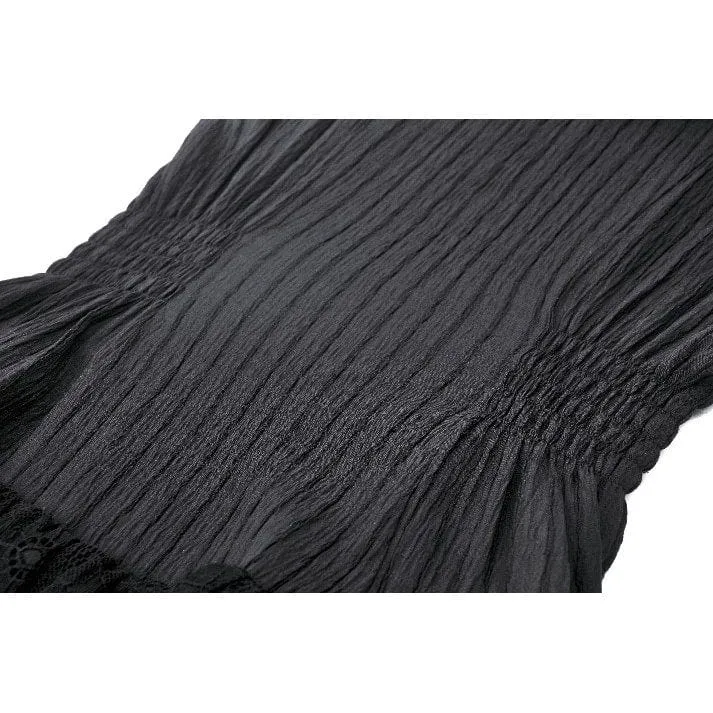 Women's Gothic Cheongsam Collar Ruffled Homecoming Dress