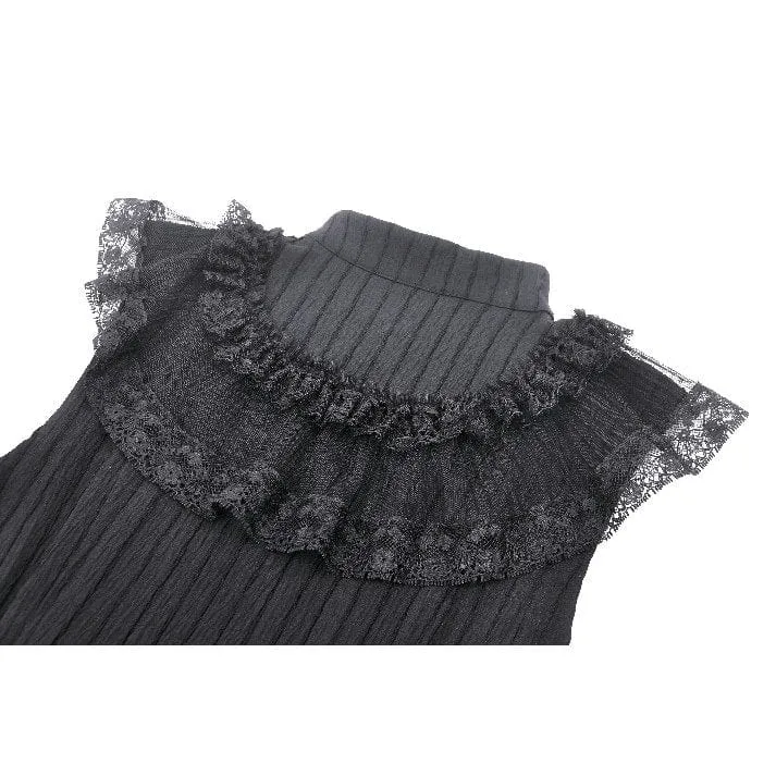Women's Gothic Cheongsam Collar Ruffled Homecoming Dress