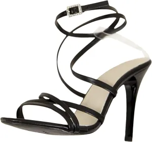 Women's Heels Chunky Block Strappy Square Open Toe Sandals Ankle Buckle Heeled Sandals Wedding Party Dress Shoes