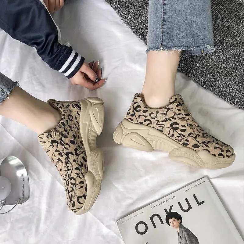 Women's Leopard Print Daddy Shoes