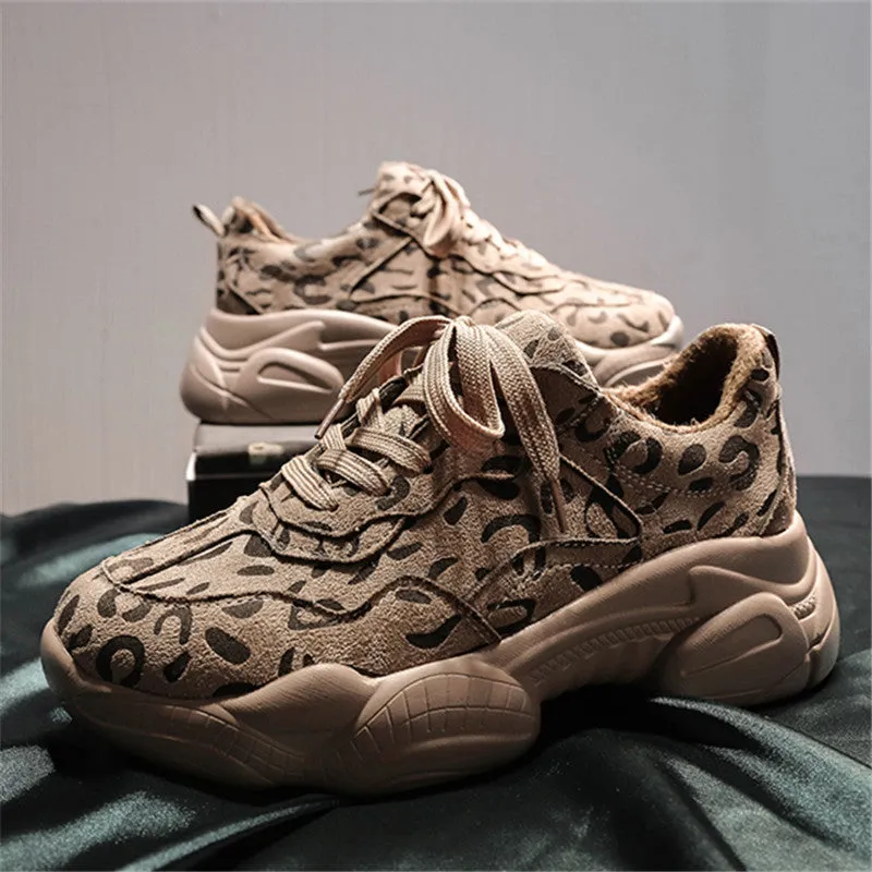 Women's Leopard Print Daddy Shoes