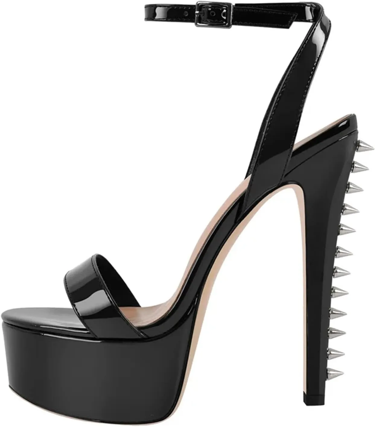 Women's Open Toe Stilettos - Sexy Rivet Platform Party Heels