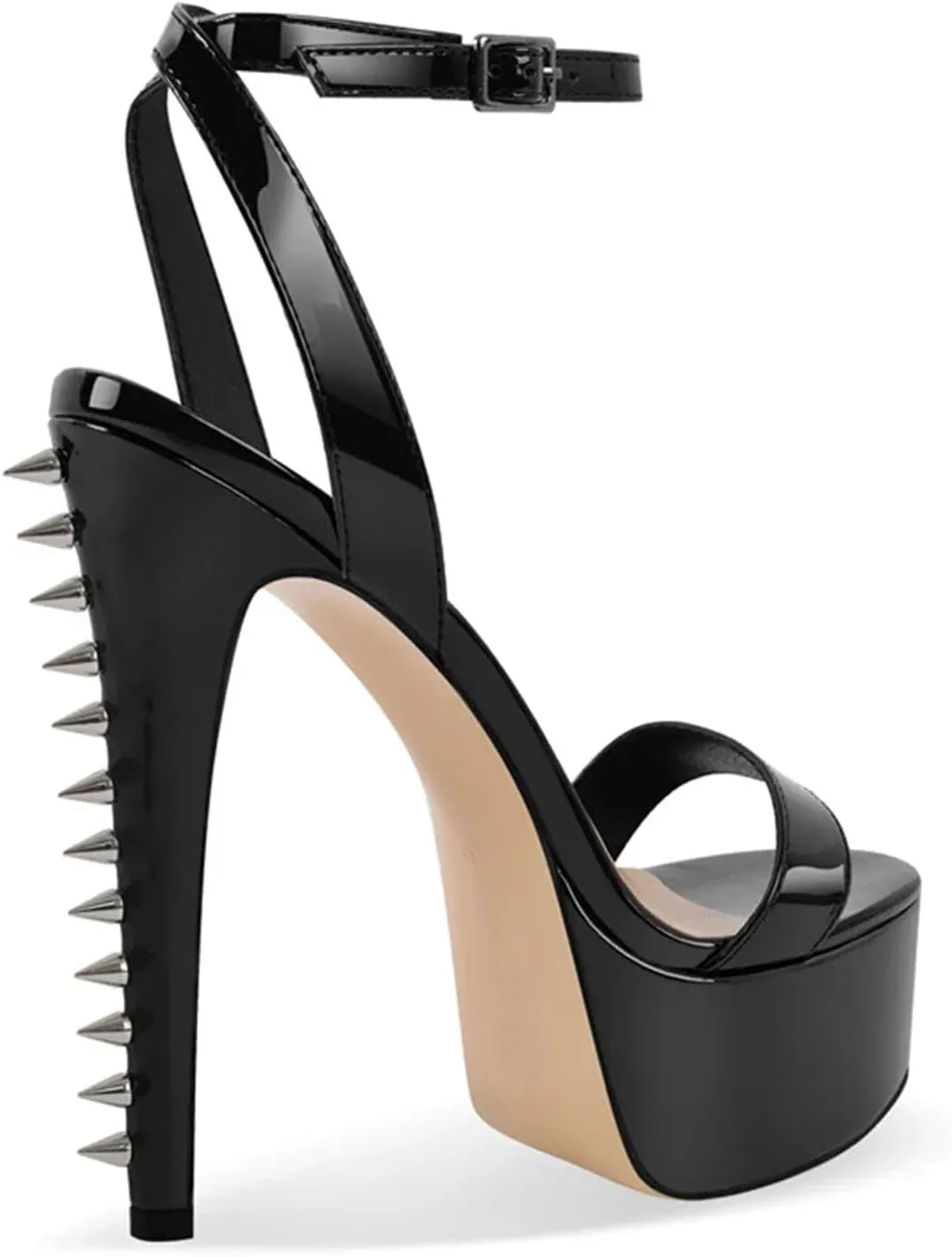 Women's Open Toe Stilettos - Sexy Rivet Platform Party Heels