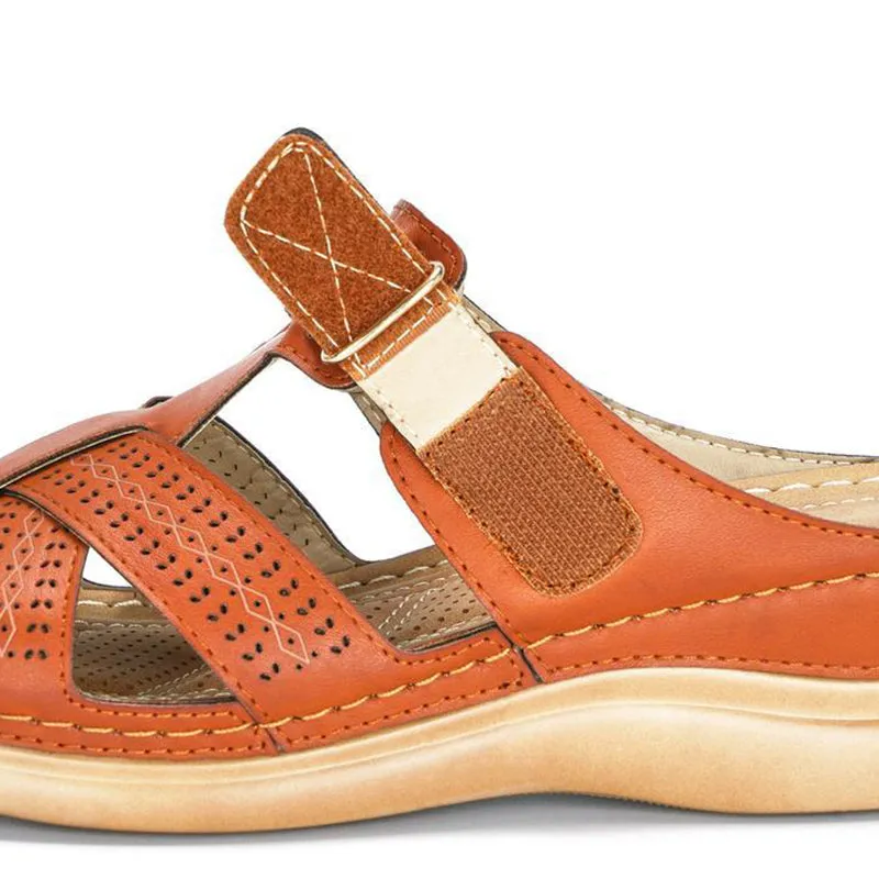 Women's Open Toe Super Soft Premium Low Heels Walking Sandals Cushion